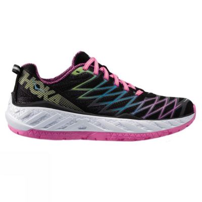 Zapatillas Running Hoka One One Clayton 2 Mujer - Negras / Fucsia / Verde - Chile WHL706549